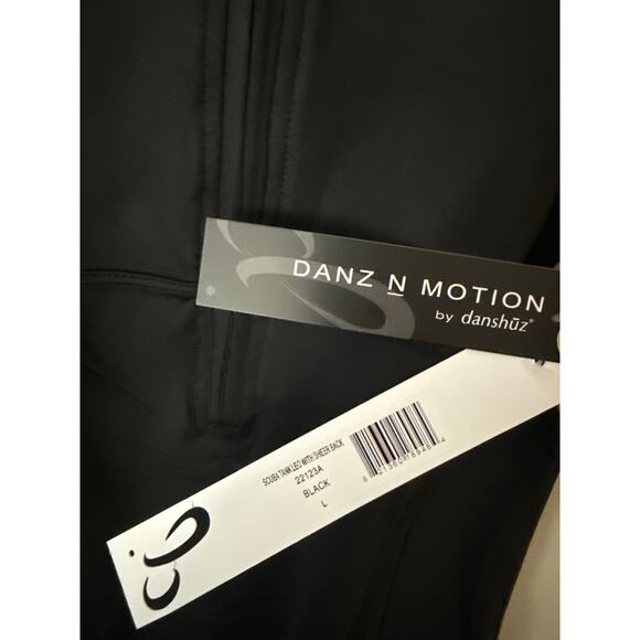 NWT DanzNMotion Racerback Zipper Leotard black L - Picture 3 of 6